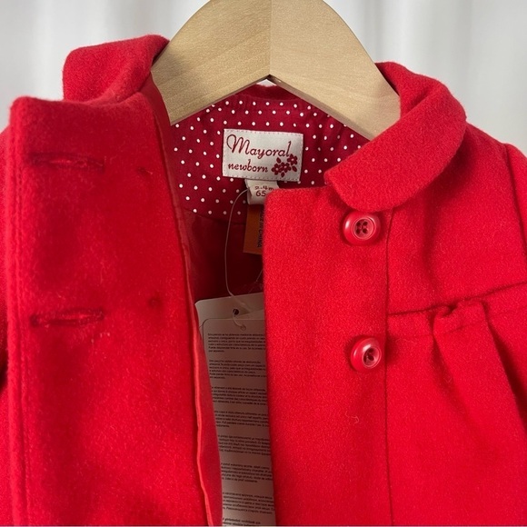NEW Mayoral Newborn 2-4 Months PeaCoat Retro Formal Winter Holiday - Picture 4 of 9